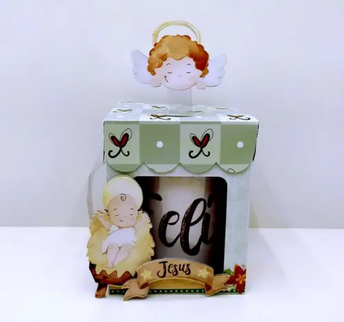 Arquivo Silhouette Caixa Caneca Acrilica Natal
