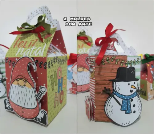 Arquivo Silhouette Caixa Mini Panetona Natal
