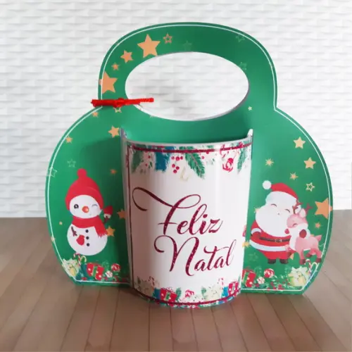 Arquivo Silhouette Sacolinha Caneca Natal