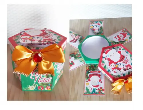 Arquivo Silhouette Caixa Mini Bolo Natal