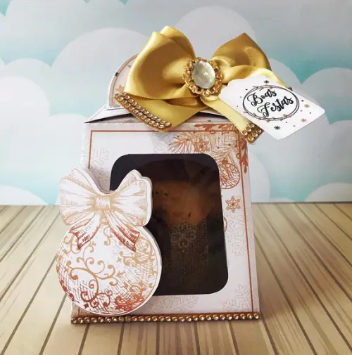 Arquivo Silhouette Mini Panetone 80g Natal da Mamãe