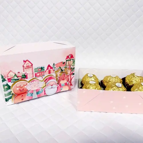 Arquivo Silhouette Caixa para 6 Doces Encaixe Natal
