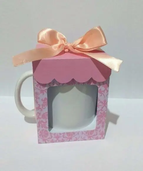 Arquivo de Corte Silhouette Caixa Caneca Rosa