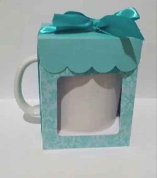 Arquivo de Corte Silhouette Caixa Caneca Azul