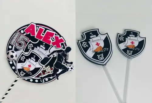 Arquivo de Corte Topper Bolo e Docinhos Vasco