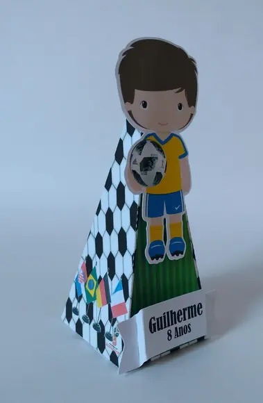 Arquivo Silhouette Caixa Cone Piramide Futebol Brasil