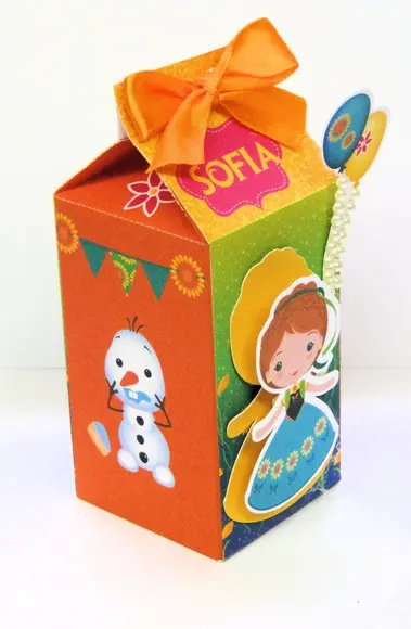 Arquivo Silhouette Caixa Milk Frozen Cute