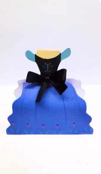 Arquivo Silhouette Caixinha Vestido Anna Frozen