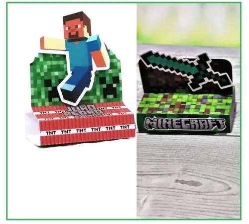Arquivo Silhouette Porta Bis Minecraft