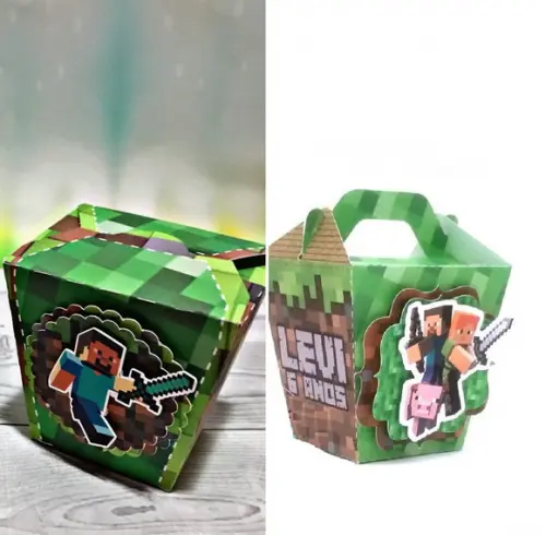 Arquivo Silhouette Caixa Sushi Minecraft