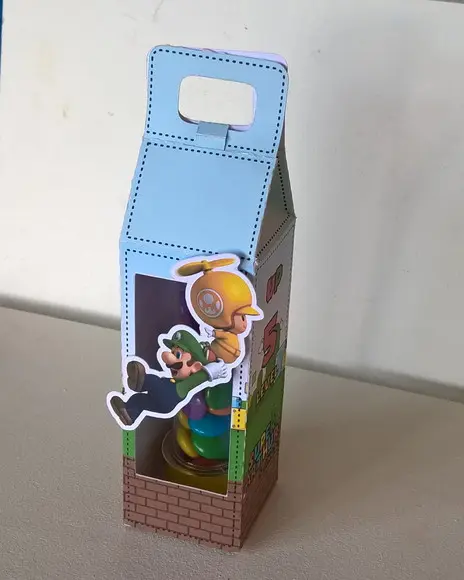 Arquivo Silhouette Caixa para Tubete Mario Bros