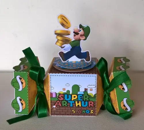 Arquivo Silhouette Caixa Bala Quadrada Mario Bros