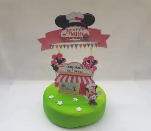 Arquivo De Corte Topo De Bolo Minnie Confeitaria