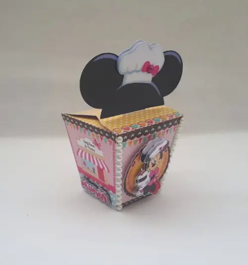 Arquivo De Corte Caixa Sushi Confeitaria Minnie