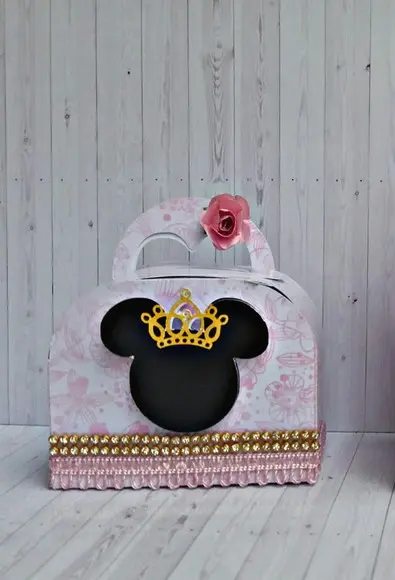 Arquivo De Corte Bolsinha Minnie Luxo Rosa