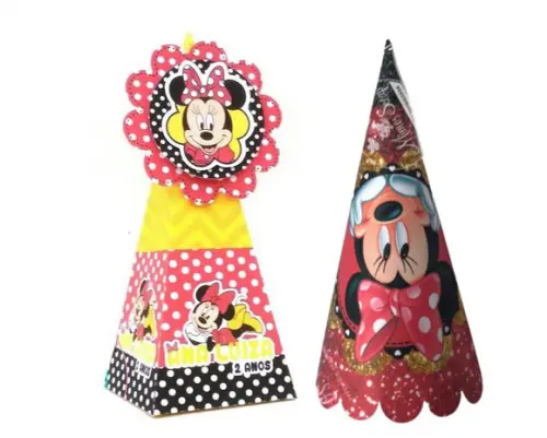 Arquivo Silhouette Caixa Cone E Piramide Minnie