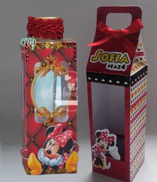 Arquivo Silhouette Caixa Porta Tubete Minnie