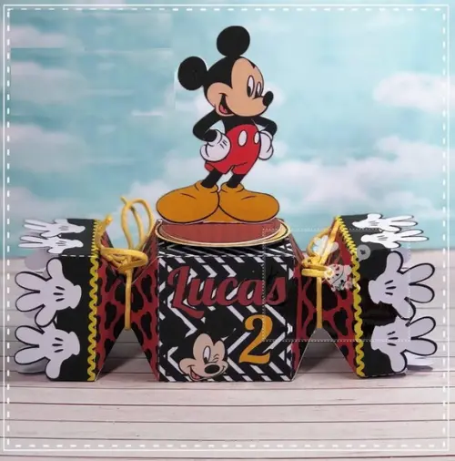 Arquivo Silhouette Caixa Bala Mickey