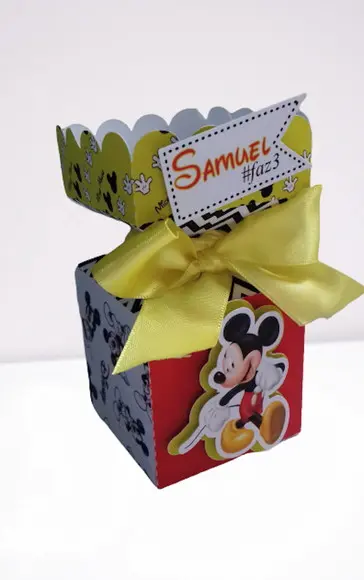 Arquivo Silhouette Caixa Meia Bala Mickey