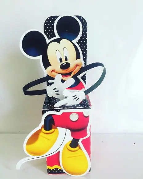 Arquivo Silhouette Caixa Tubete Mickey