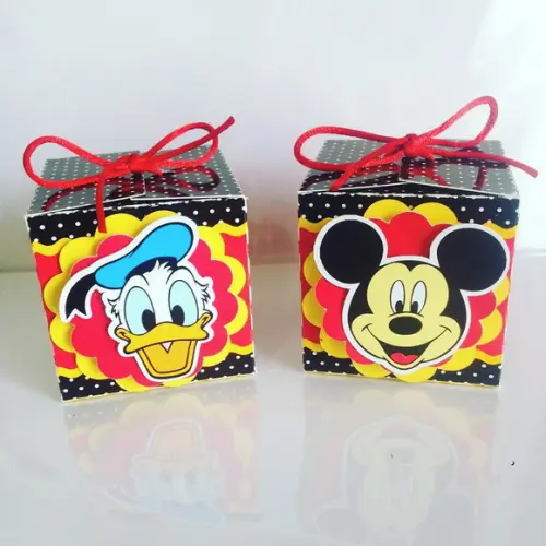 Arquivo Silhouette Caixinha Cubo Mickey