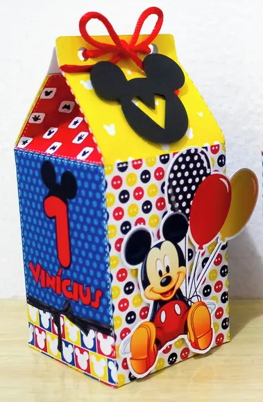 Arquivo Silhouette Caixa Milk Mickey Mouse