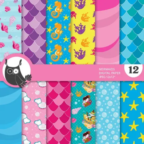 Kit Papel Fundo Do Mar