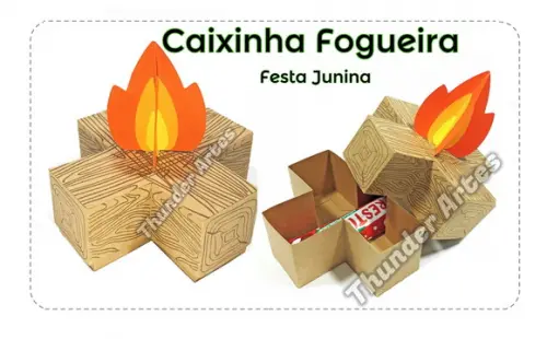Arquivo de Corte Studio Caixa Bis Fogueira Festa Junina