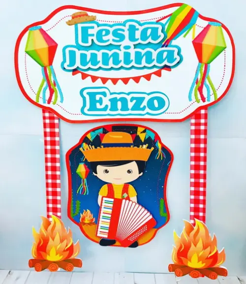 Arquivo Silhouette Topo De Bolo Festa Junina
