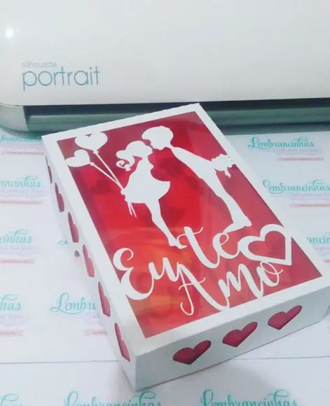 Arquivo Silhouette Caixa Presentes ou doces para Namorados