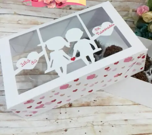 Arquivo Silhouette Caixa 08 Doces Sem Cola Dia d Namorados