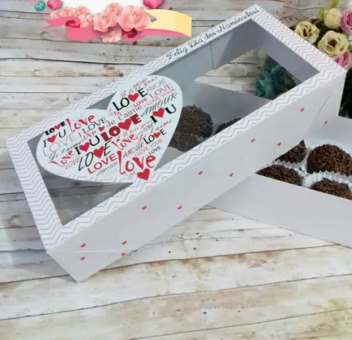 Arquivo Silhouette Caixa 10 Doces Sem Cola Dia d Namorados