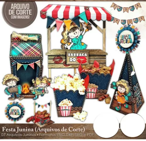 Arquivo Svg Kit São João Kit Festa Junina Arraiá