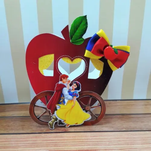 Arquivo Silhouette Caixinha Carruagem Branca de Neve