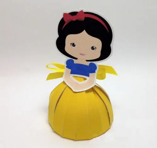 Arquivo Silhouette Porta Bombom Branca de Neve Cute