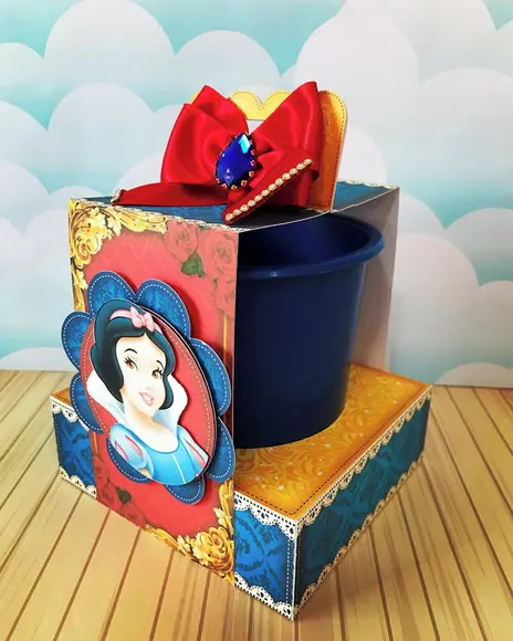 Arquivo Silhouette Kit Baldinho 1 Litro Branca de Neve