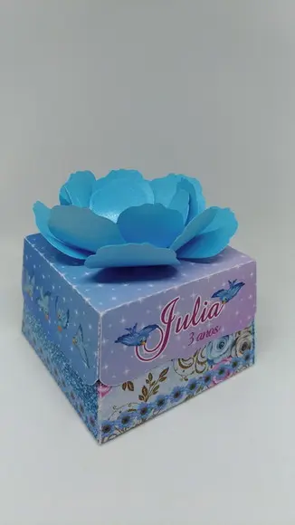 Arquivo Silhouette Caixinha Quadrada Flor Cinderela