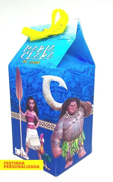 Arquivo Silhouette Caixa Milk Moana