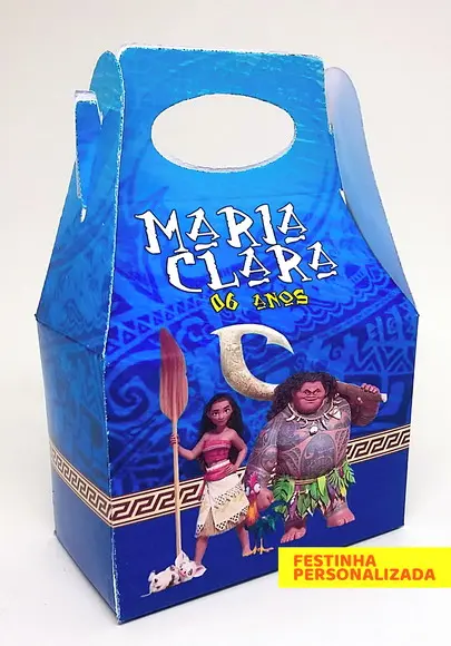 Arquivo Silhouette Caixa Maletinha Moana