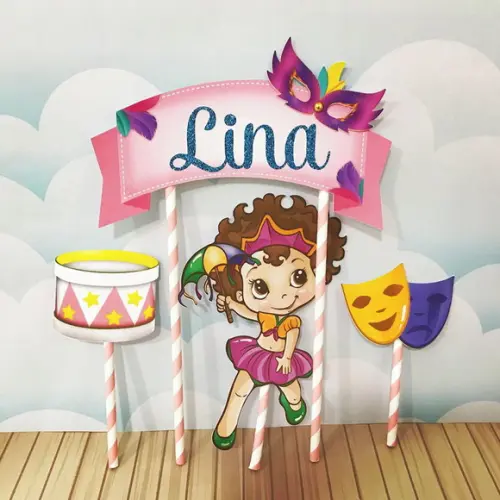 Arquivo Silhouette Topo De Bolo Festinha Fantasia Meninas