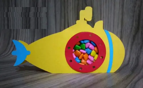 Arquivo Silhouette Caixinha Submarino Brinquedos