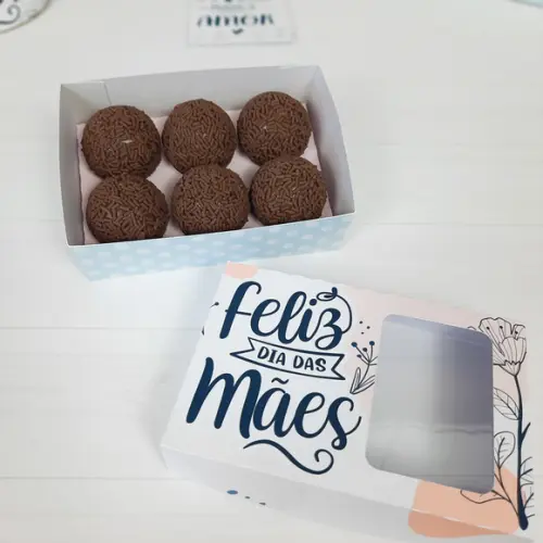 Arquivo Silhouette Caixa 06 doces dia das Mães