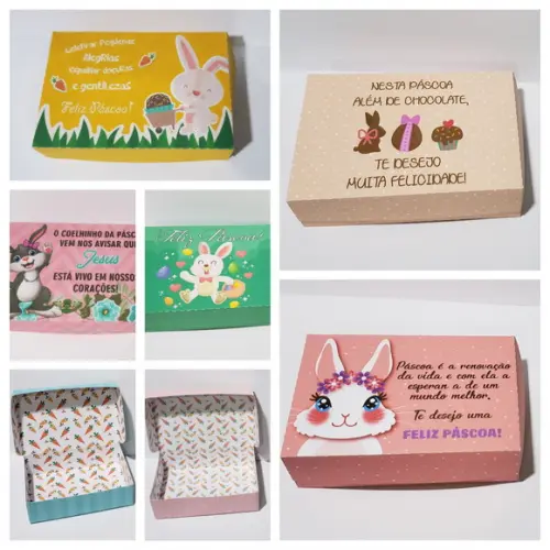 Arquivo de Corte Kit 12 Caixas Doces Páscoa