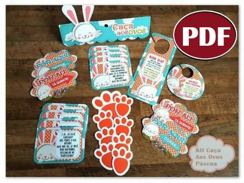Arquivo pdf Caça Prêmios -páscoa Infantil / Corte Tesourete