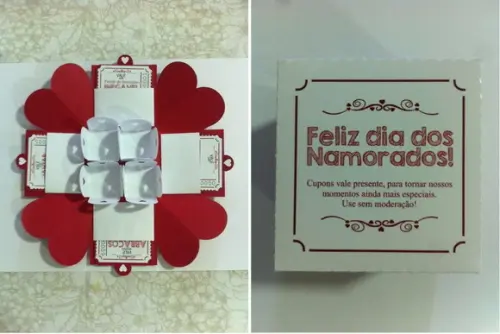 Arquivo de Corte Silhouette - Caixa Explosão Namorados