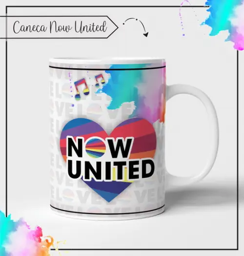 Estampa para Canecas Now United PDF PNG
