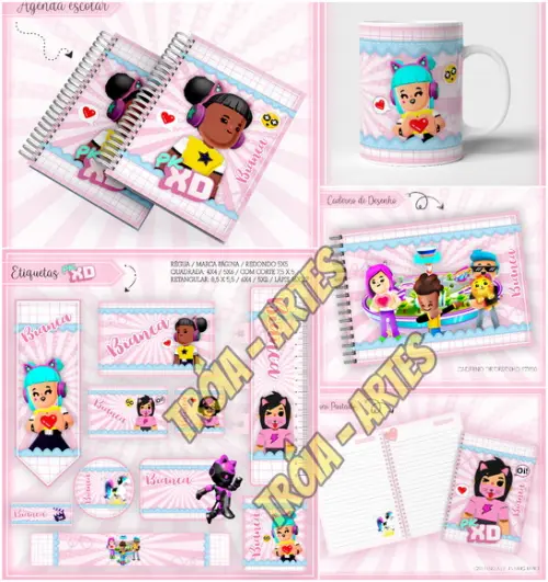 Arquivo Silhouette Kit volta as aulas PKXD Menina