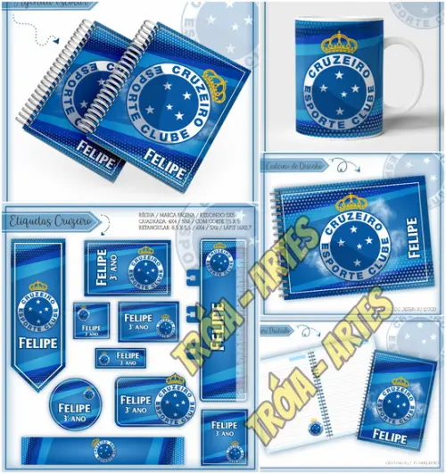 Arquivo Silhouette Kit volta as aulas Futebol Cruzeir