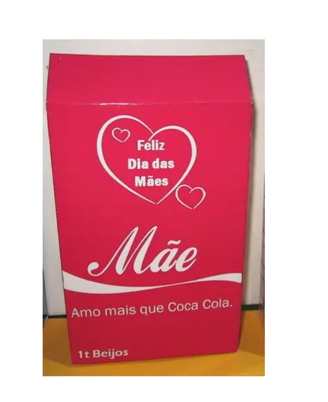 Caixa dia das Mãe Amo mais que Coca cola Arquivo Silhouette