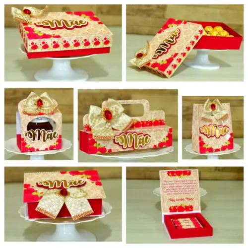 Kit de Caixas para Doces DIA DAS MÃES Arquivo Silhouette